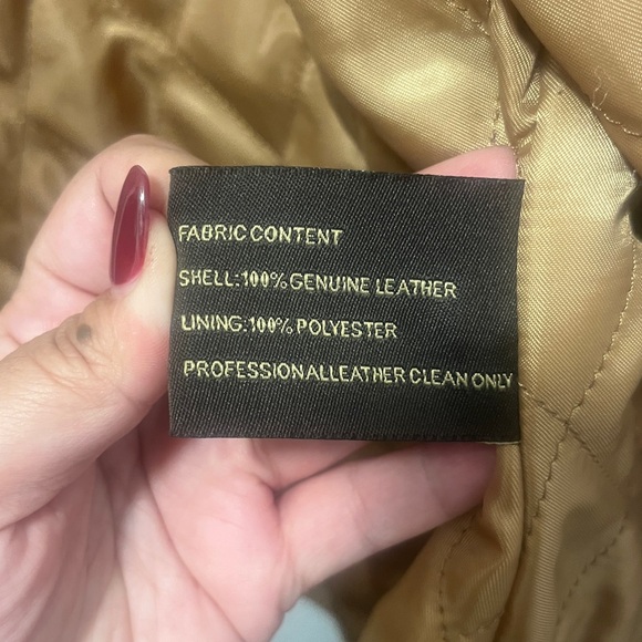 [SOLD] Genuine Suede Jacket with Faux Fur Collar and Sleeves - Picture 4 of 6